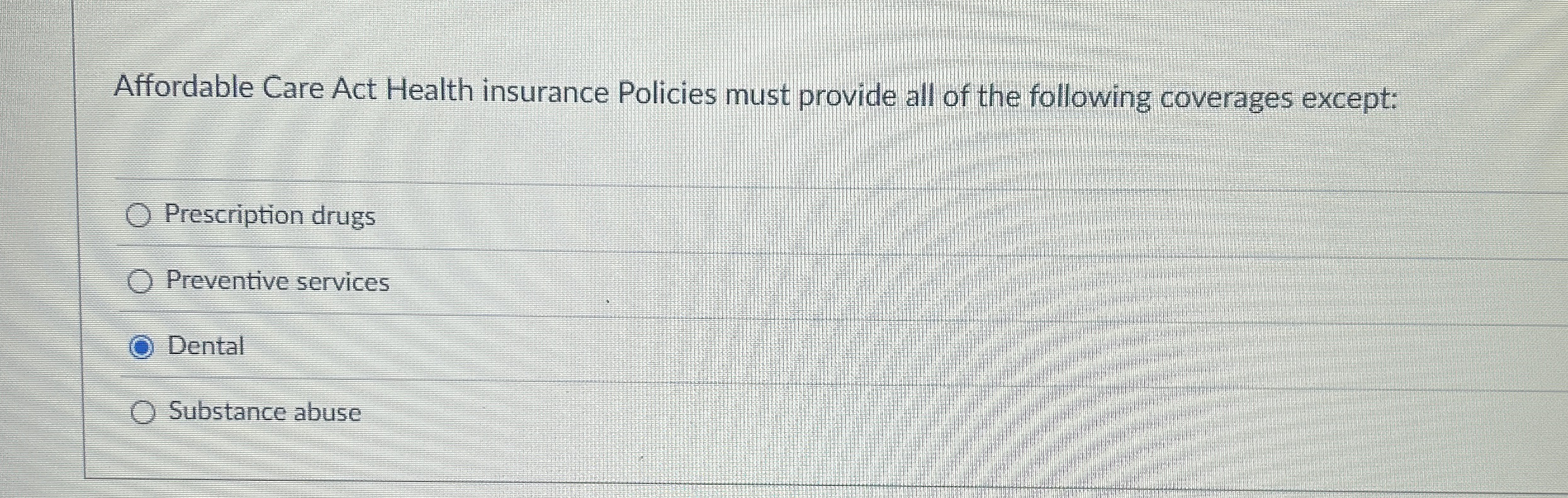 Affordable Care Act Health insurance Policies