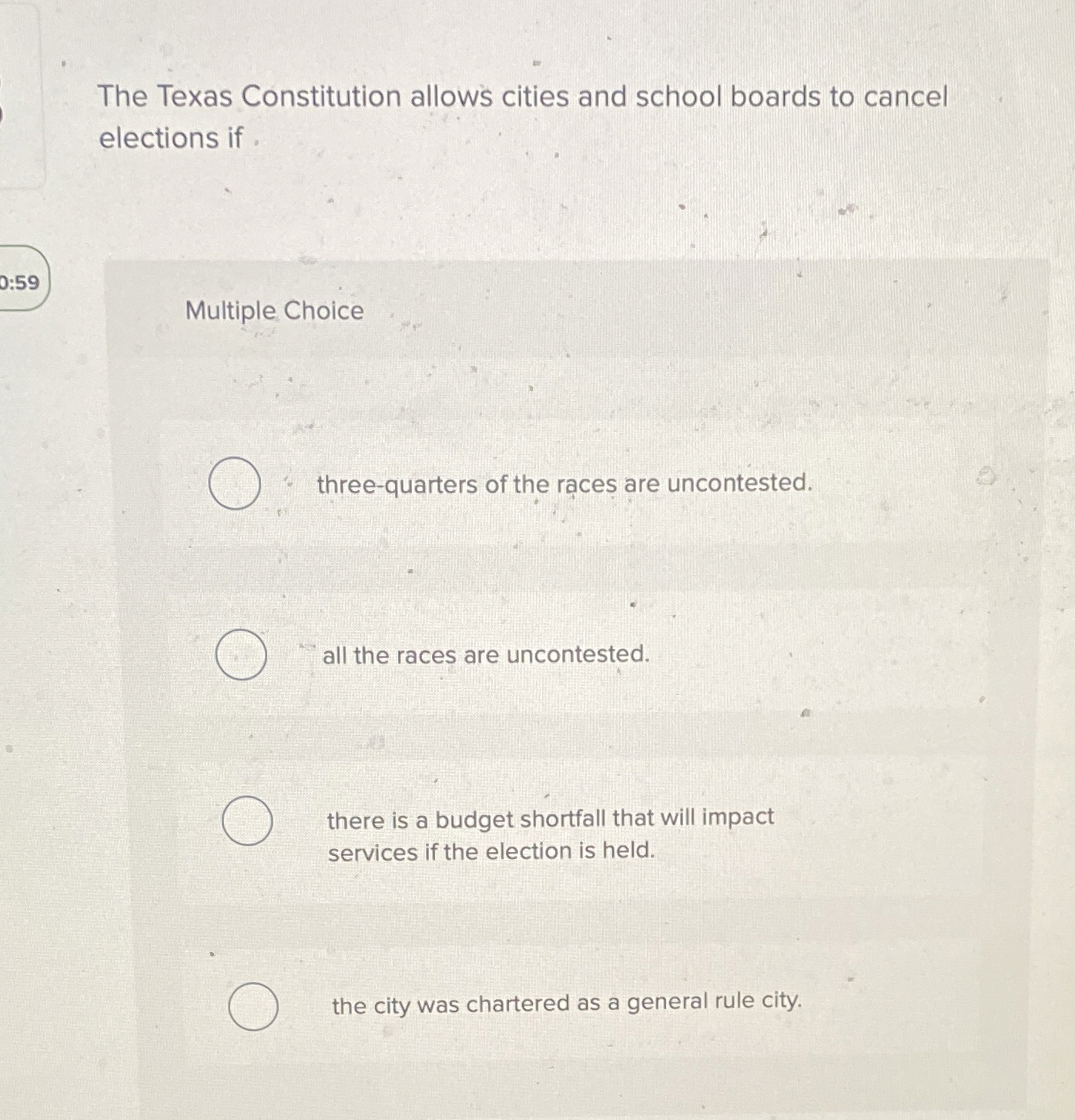 The Texas Constitution allows cities and school