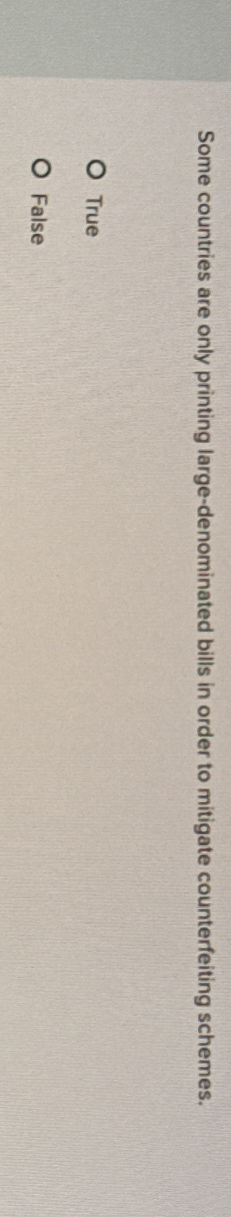 Some countries are only printing large -