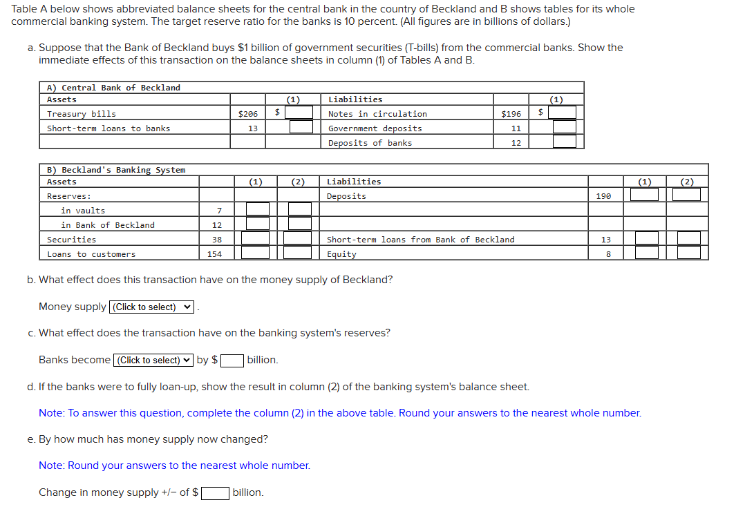 Show me the steps to solve Table A below shows