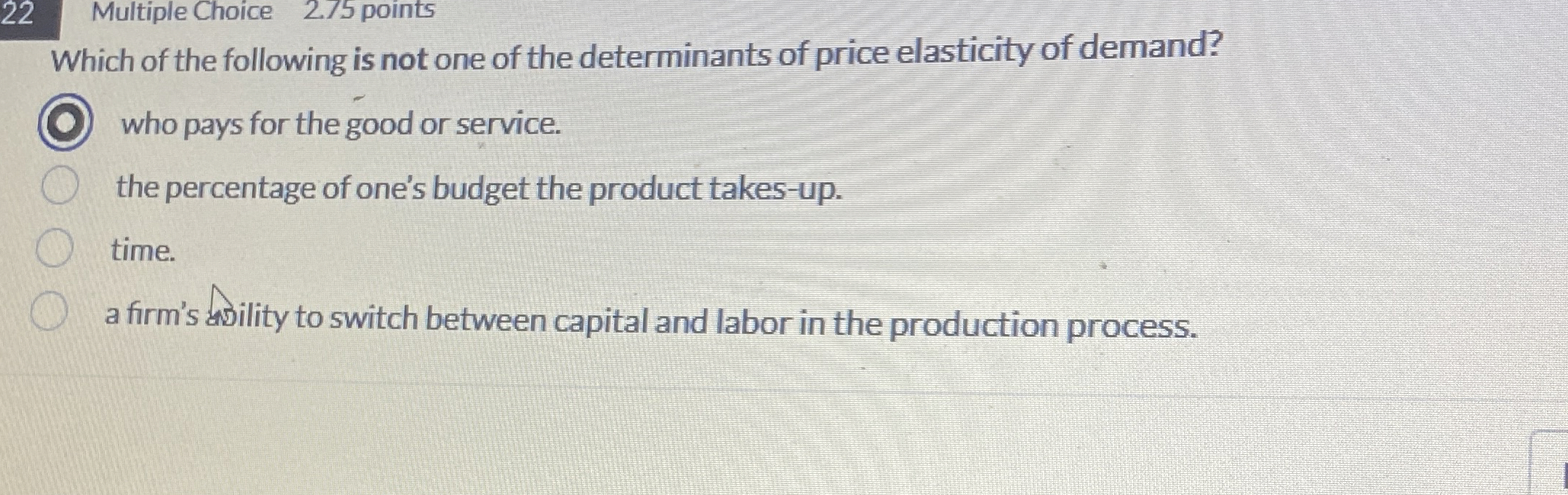 2 2 Multiple Choice 2 . 7 5 points Which of the