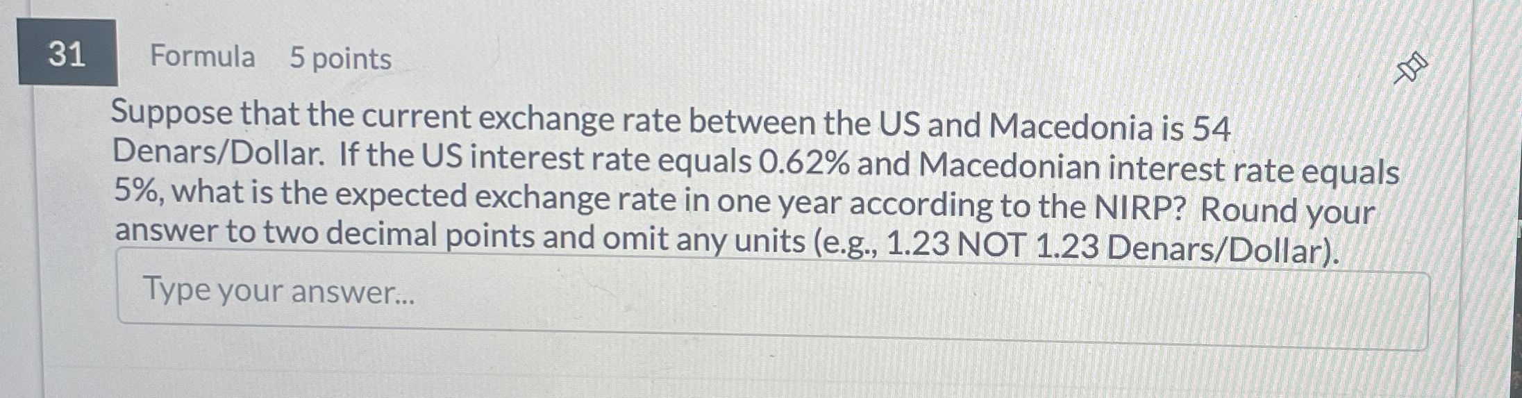 3 1 Formula 5 points Suppose that the current