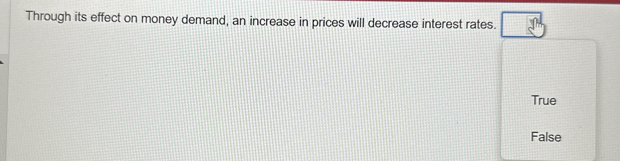 Through its effect on money demand, an increase