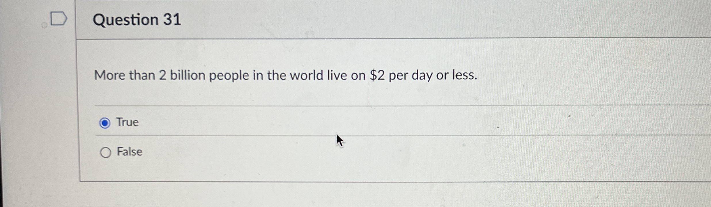 Question 3 1 More than 2 billion people in the