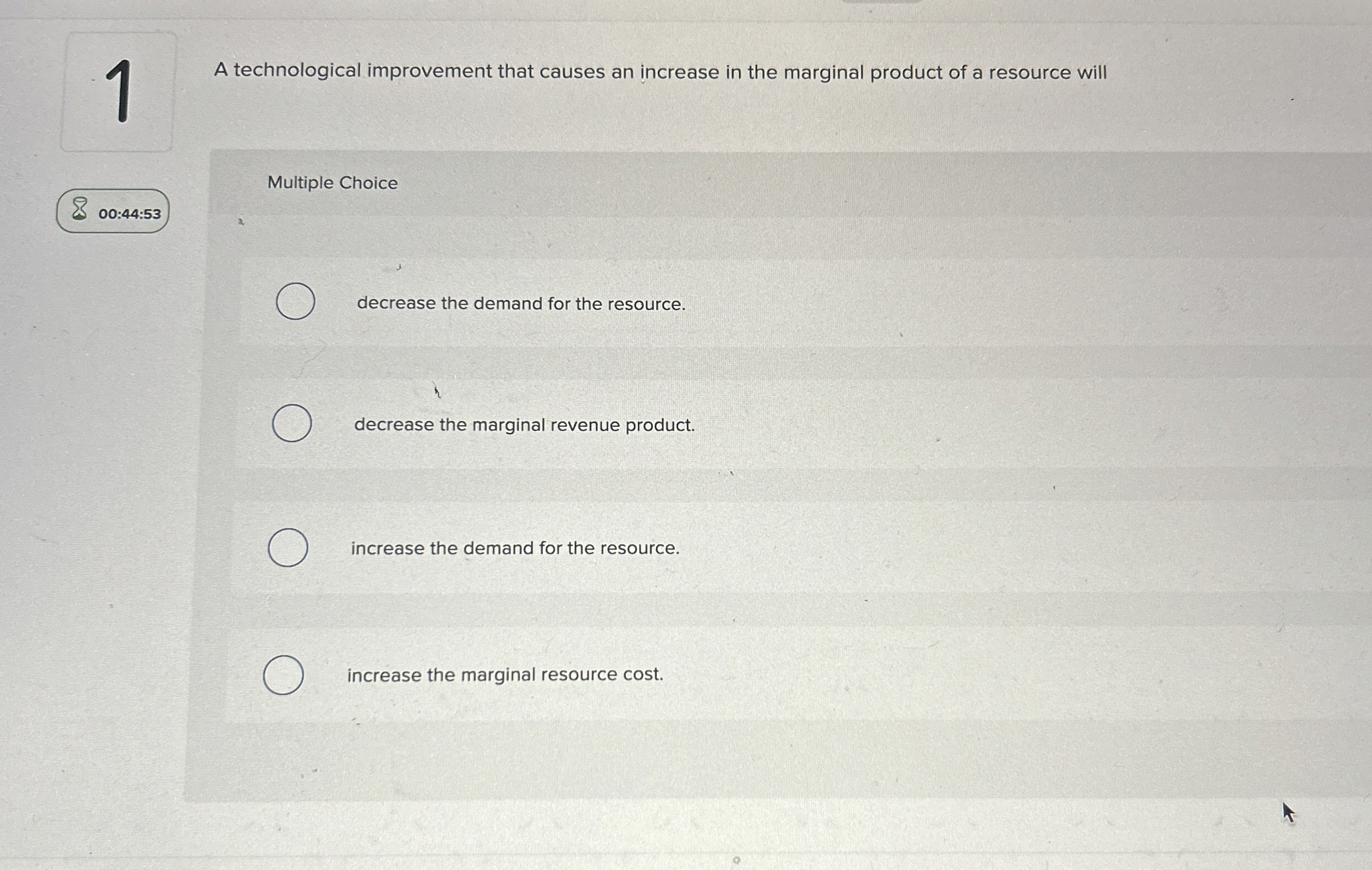 1 A technological improvement that causes an