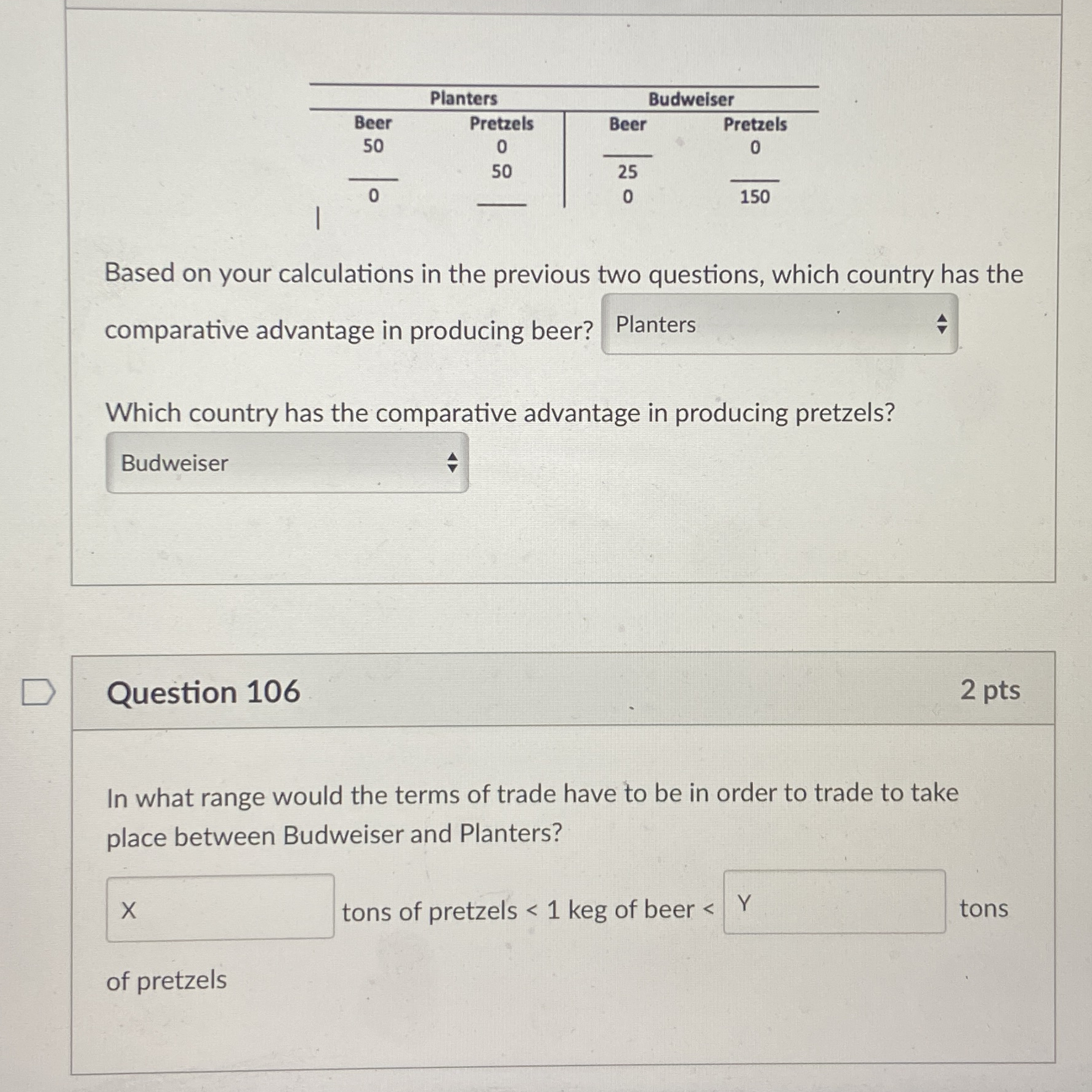 \ table [ [ Planters , Budweiser ] , [ Beer 5 0 ,