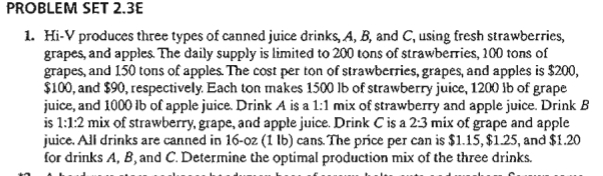 PROBLEM SET 2 . 3 E Hi - V produces three types