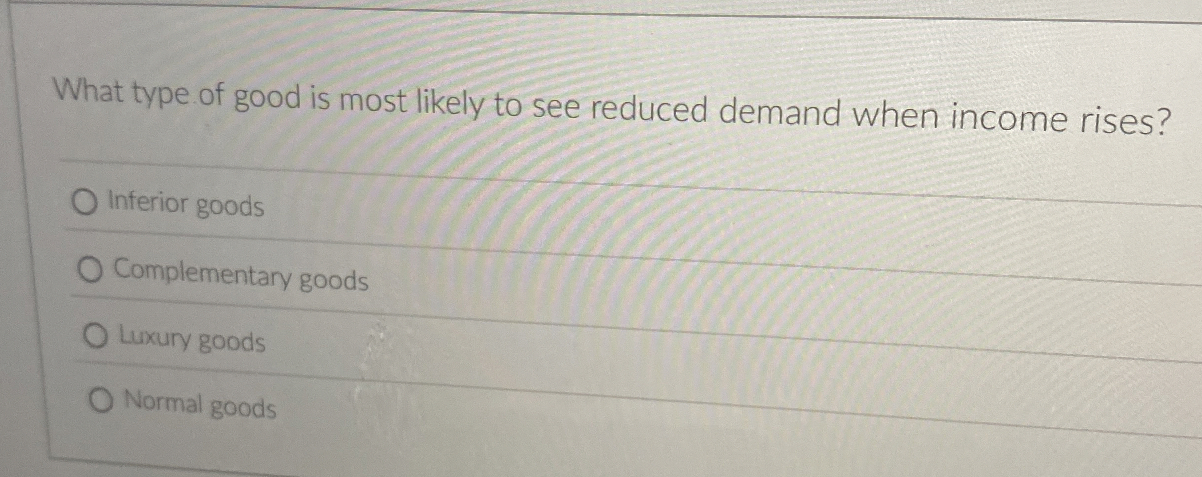 What type of good is most likely to see reduced