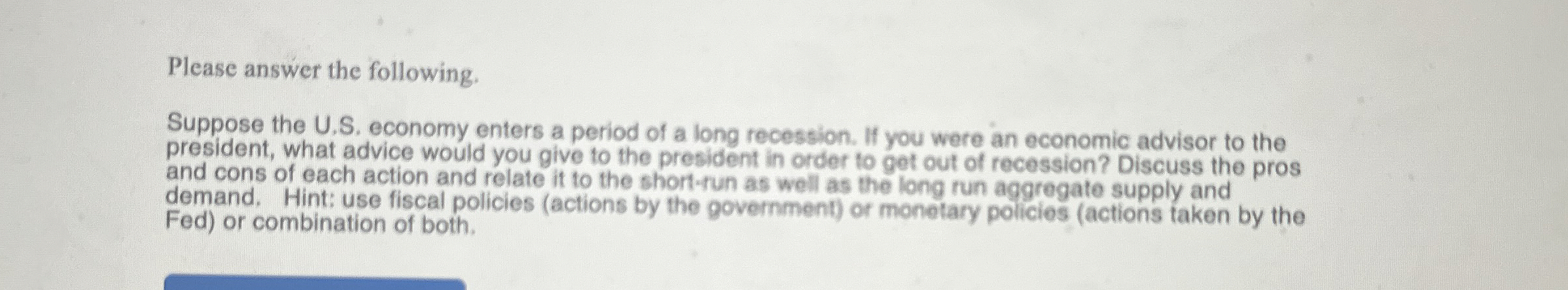 Please answer the following. Suppose the U . S .
