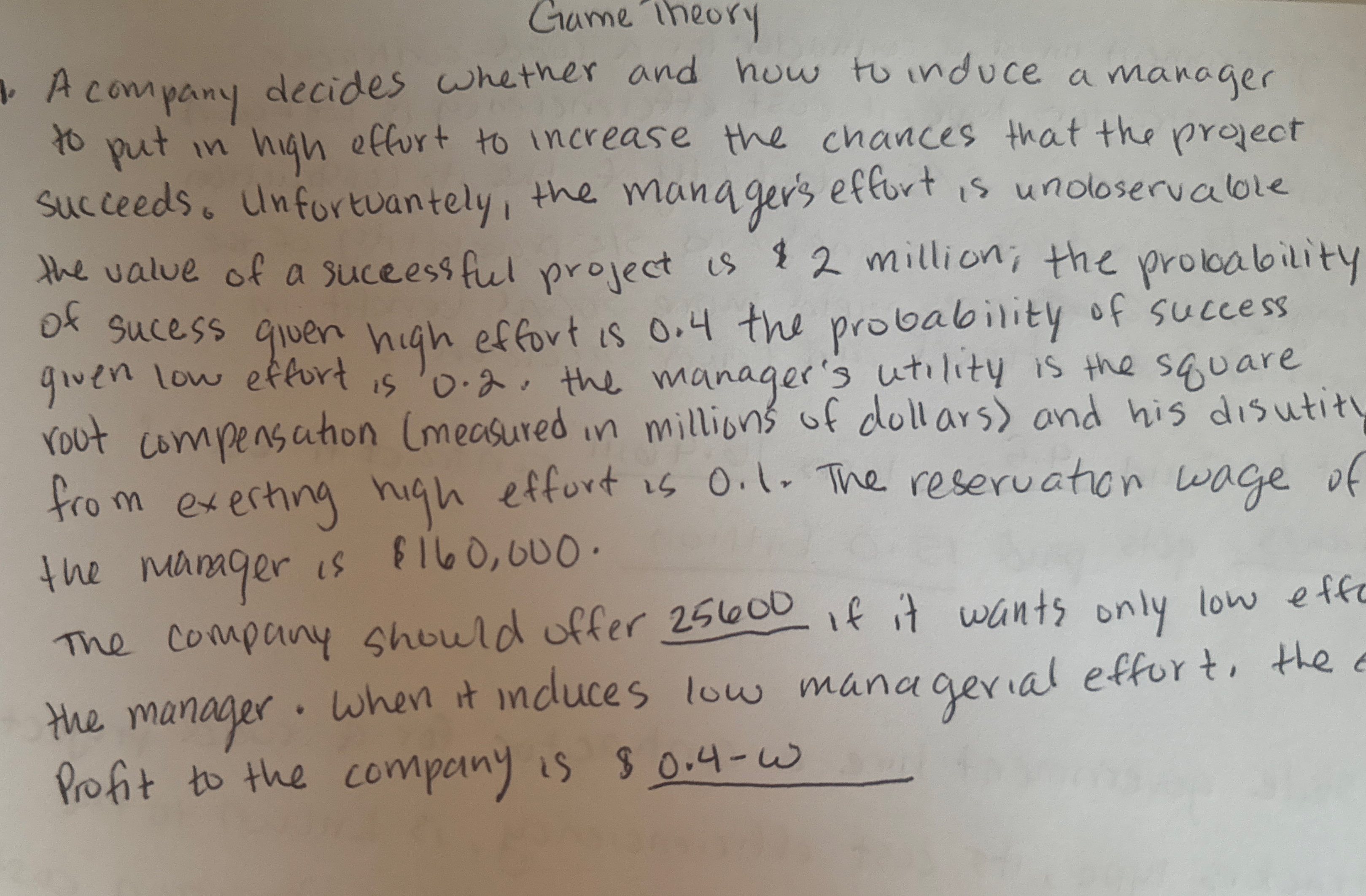 Game Theory Acompany decides whether and how to