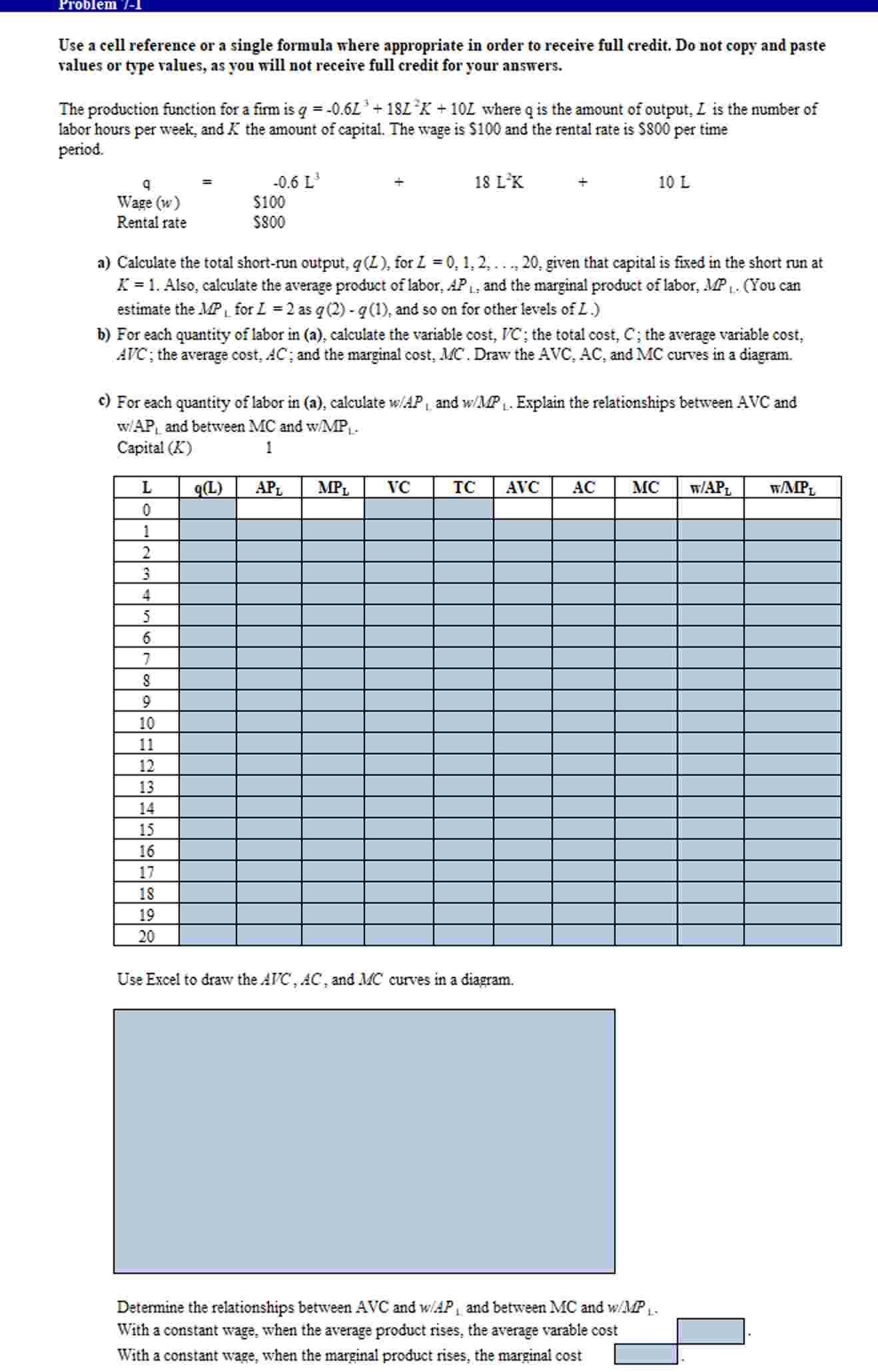 I a m working o n a n excel spreadsheet for