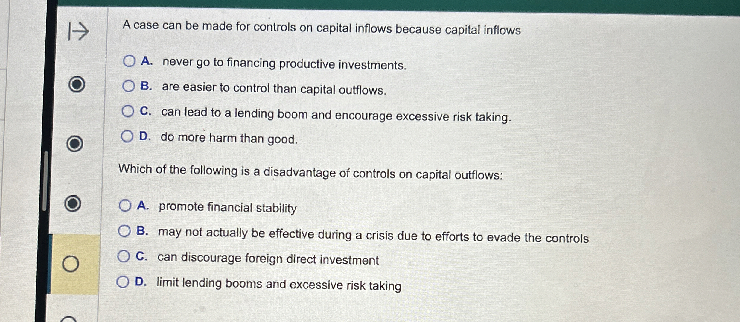 A case can be made for controls on capital