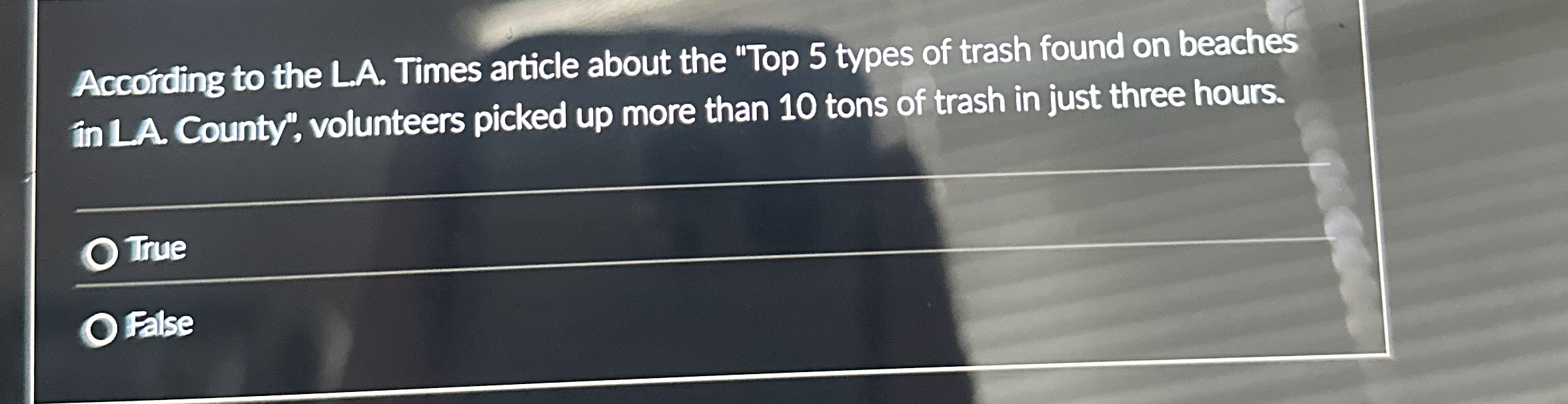 According to the L . A . Times article about the