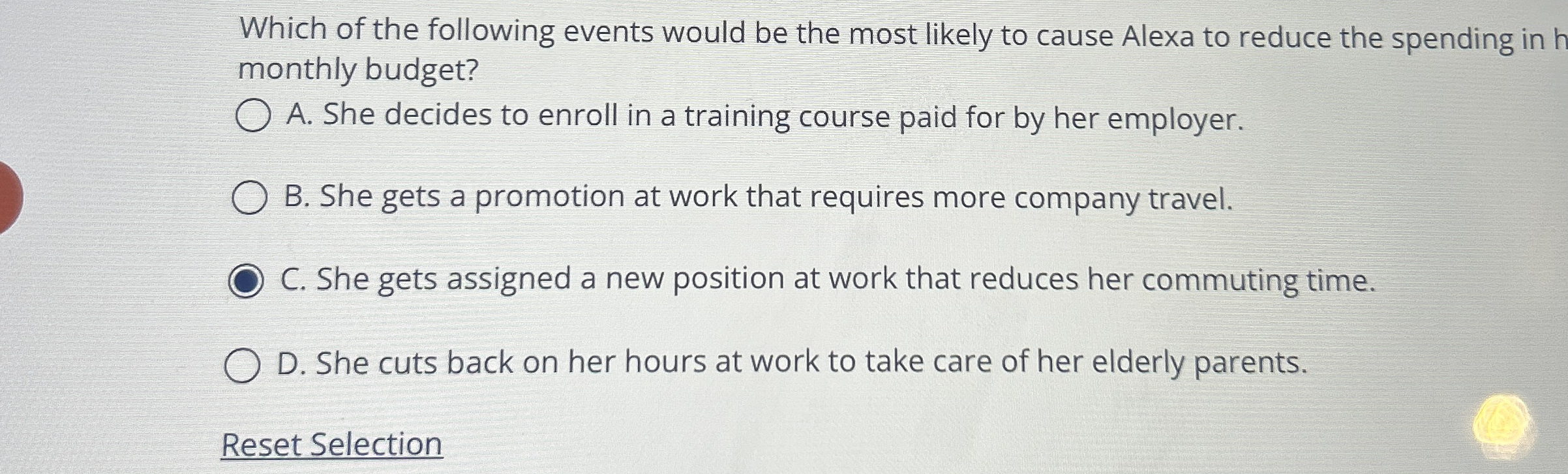 Which of the following events would be the most