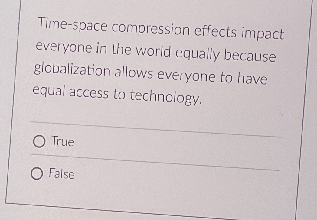 Time - space compression effects impact everyone