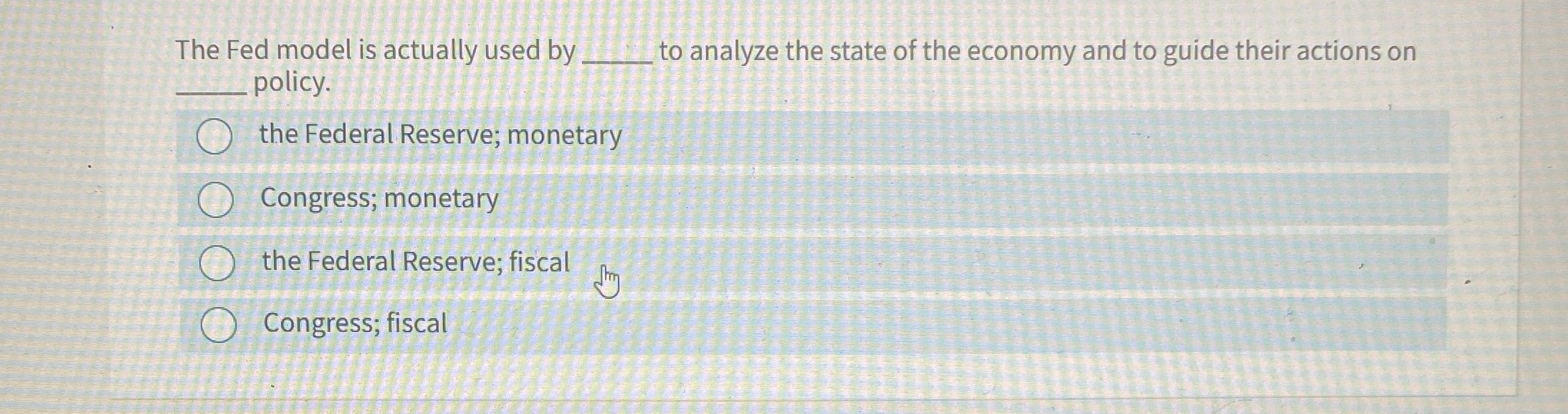 The Fed model is actually used by q , to analyze