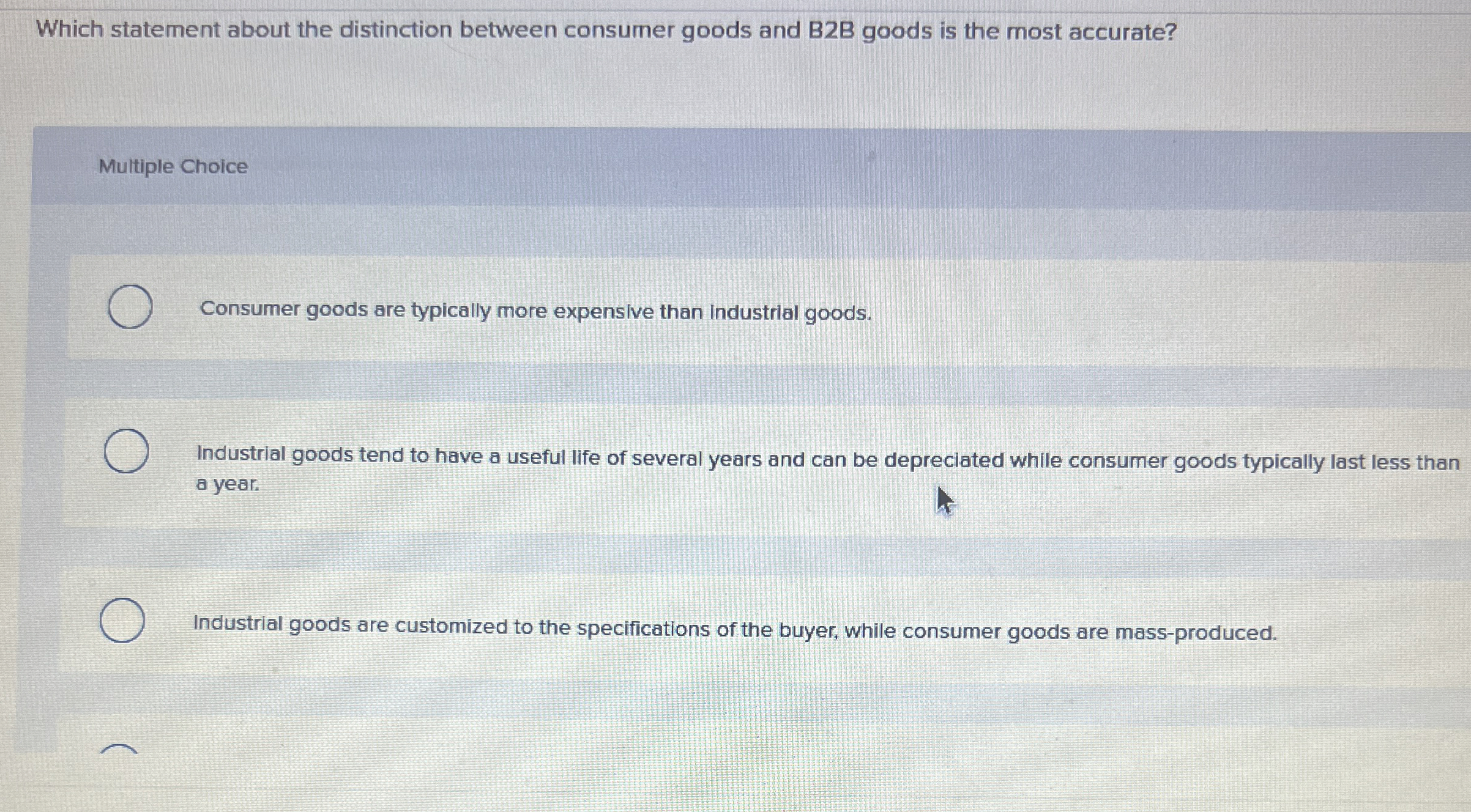 Which statement about the distinction between