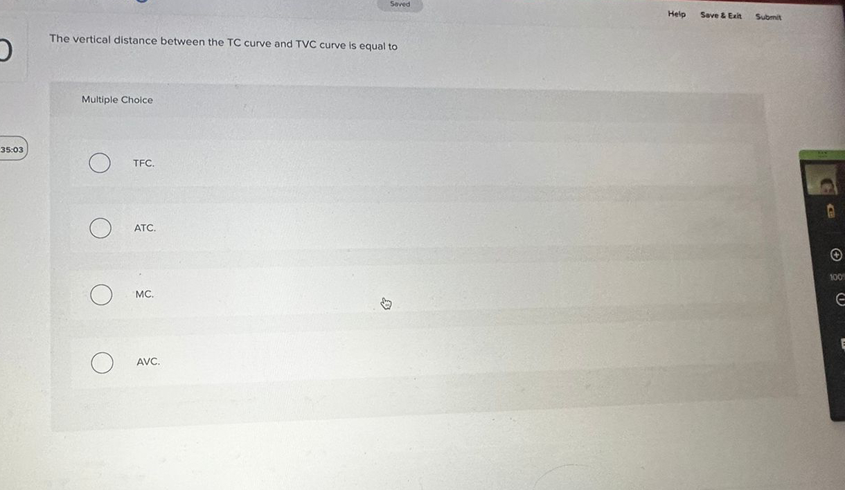 Help Save & Exit Submit The vertical distance