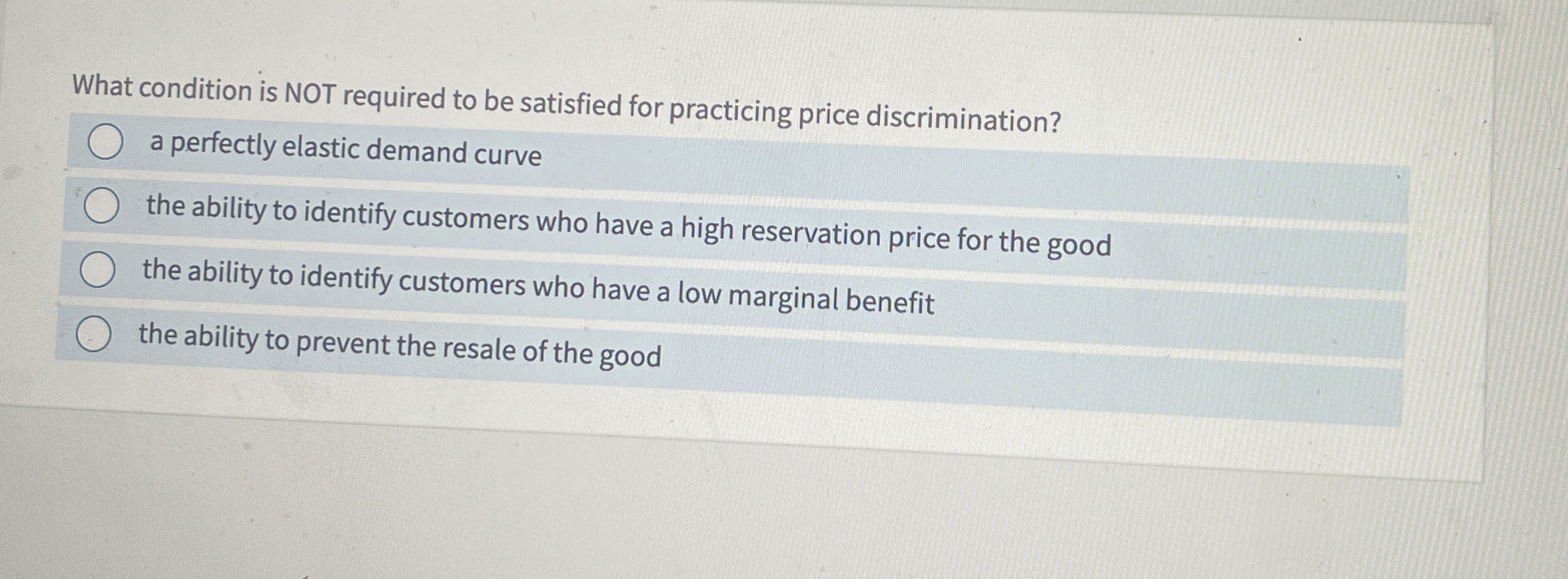 What condition is NOT required to be satisfied