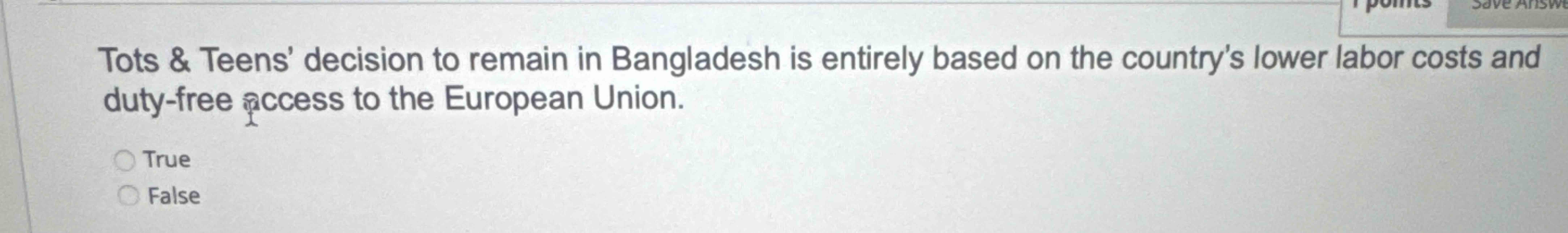 Tots \ & Teens' decision to remain in Bangladesh