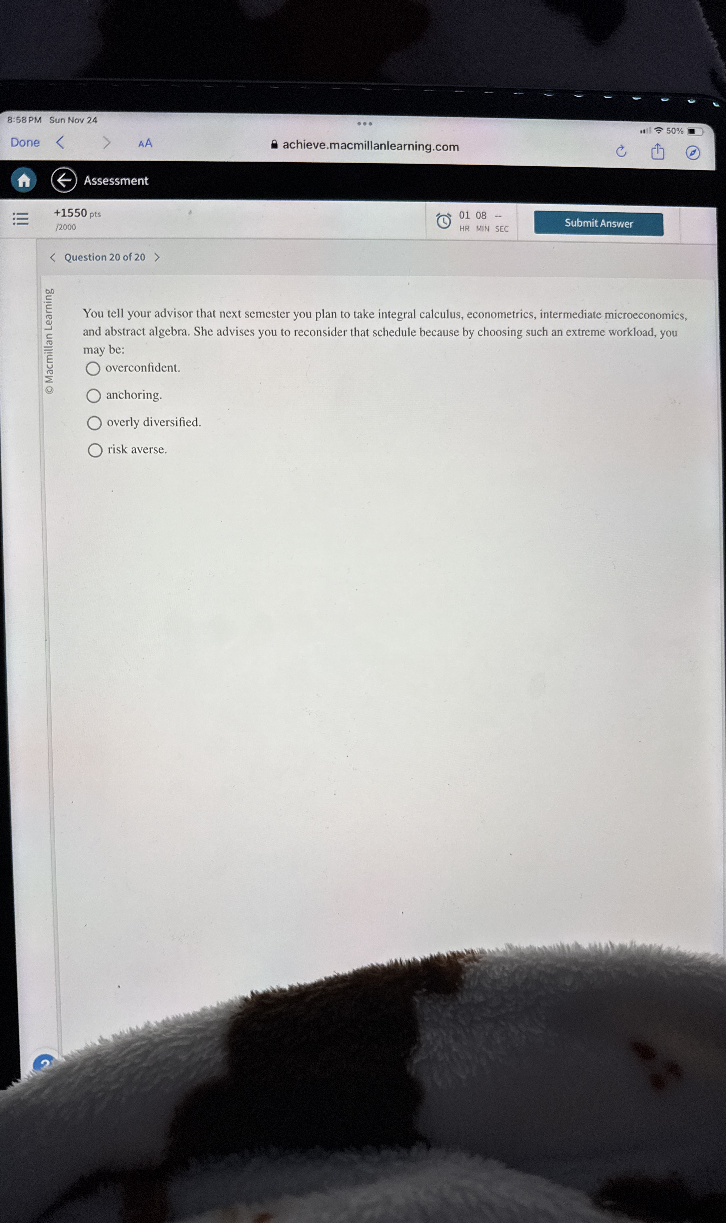 8 : 5 8 PM Sun Nov 2 4 Done AA