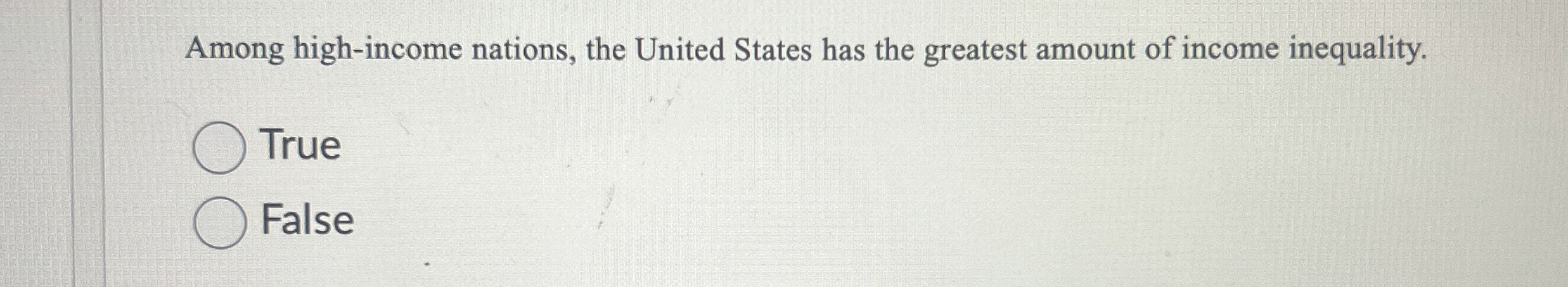 Among high - income nations, the United States