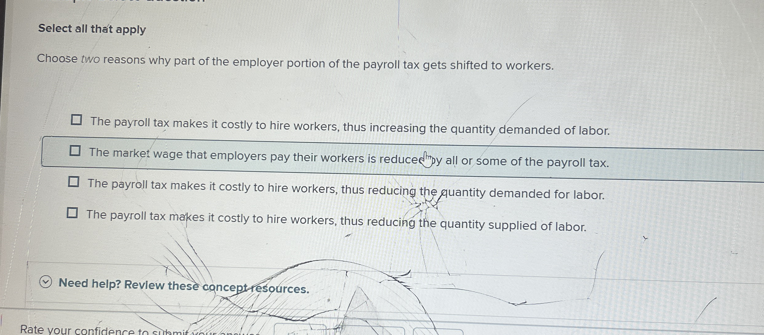 Select all th ' t apply Choose two reasons why