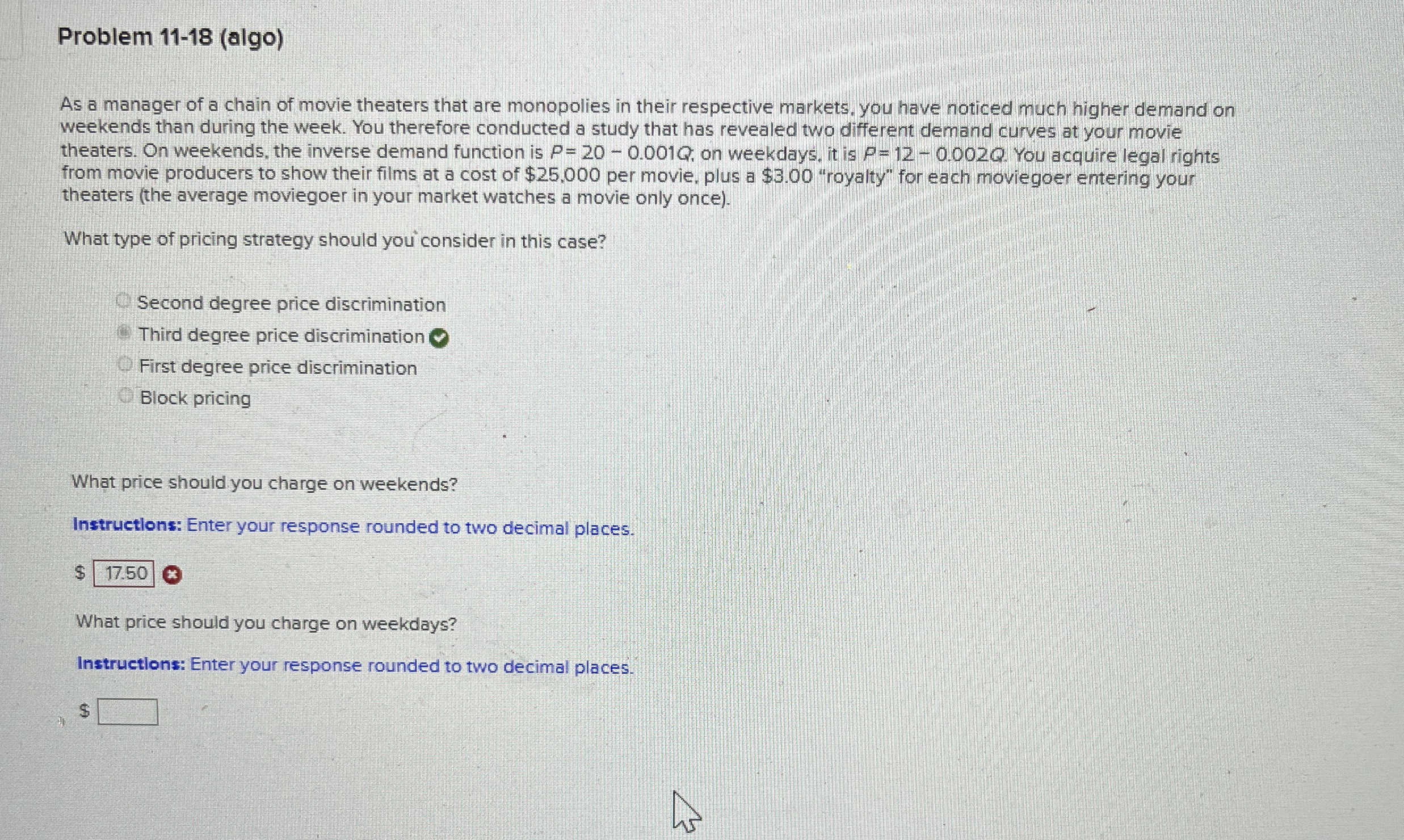 Problem 1 1 - 1 8 ( algo ) As a manager of a