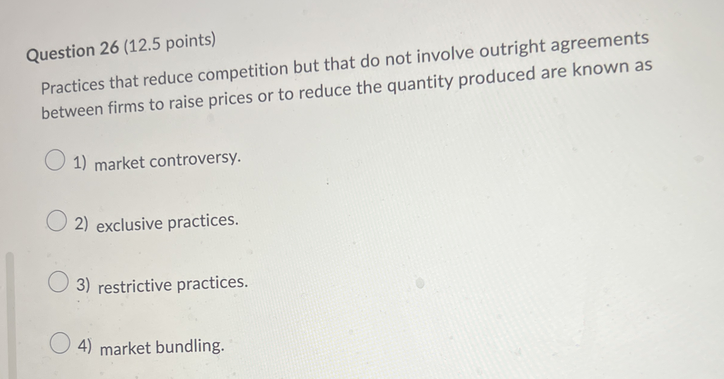 Question 2 6 ( 1 2 . 5 points ) Practices that