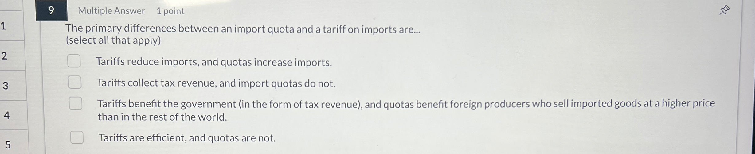 9 Multiple Answer 1 point The primary differences