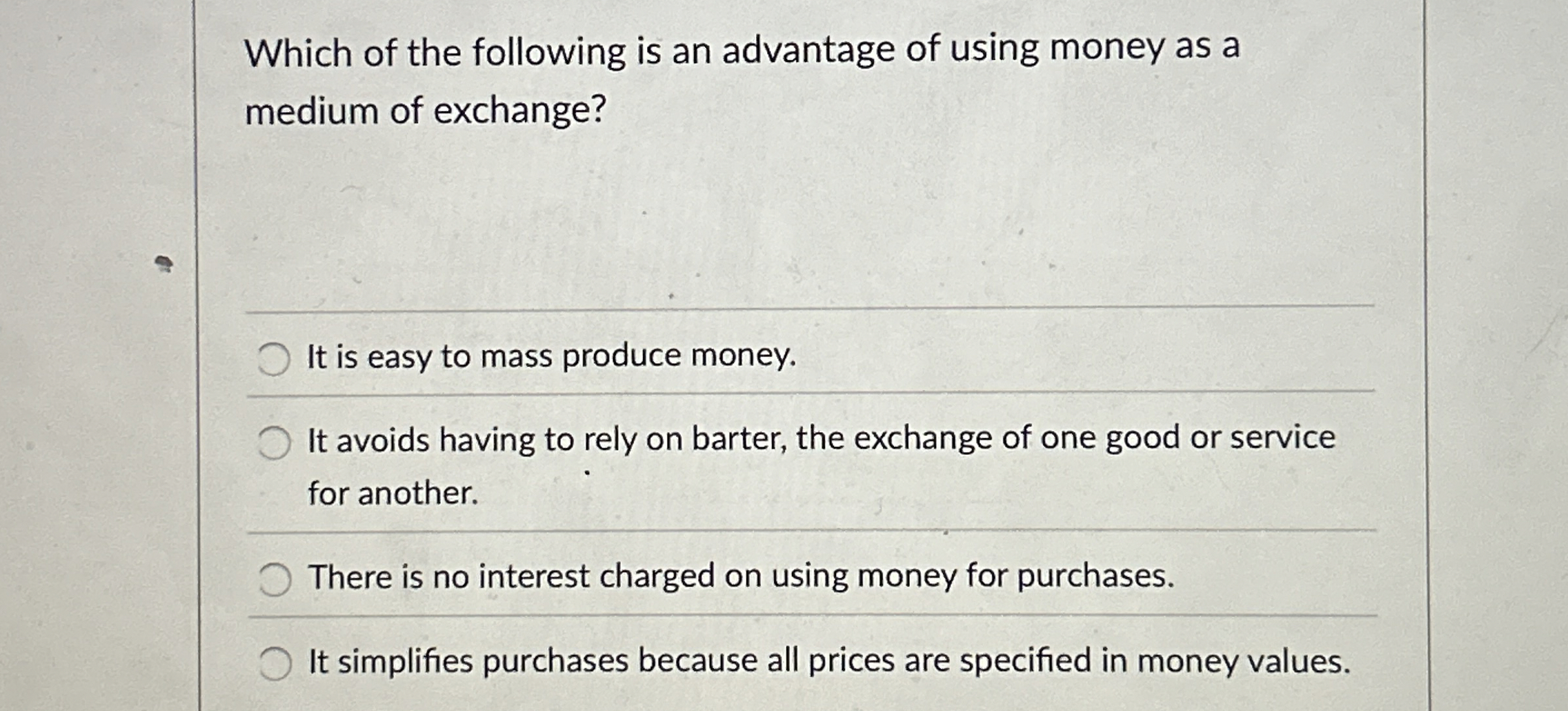 Which of the following is an advantage of using