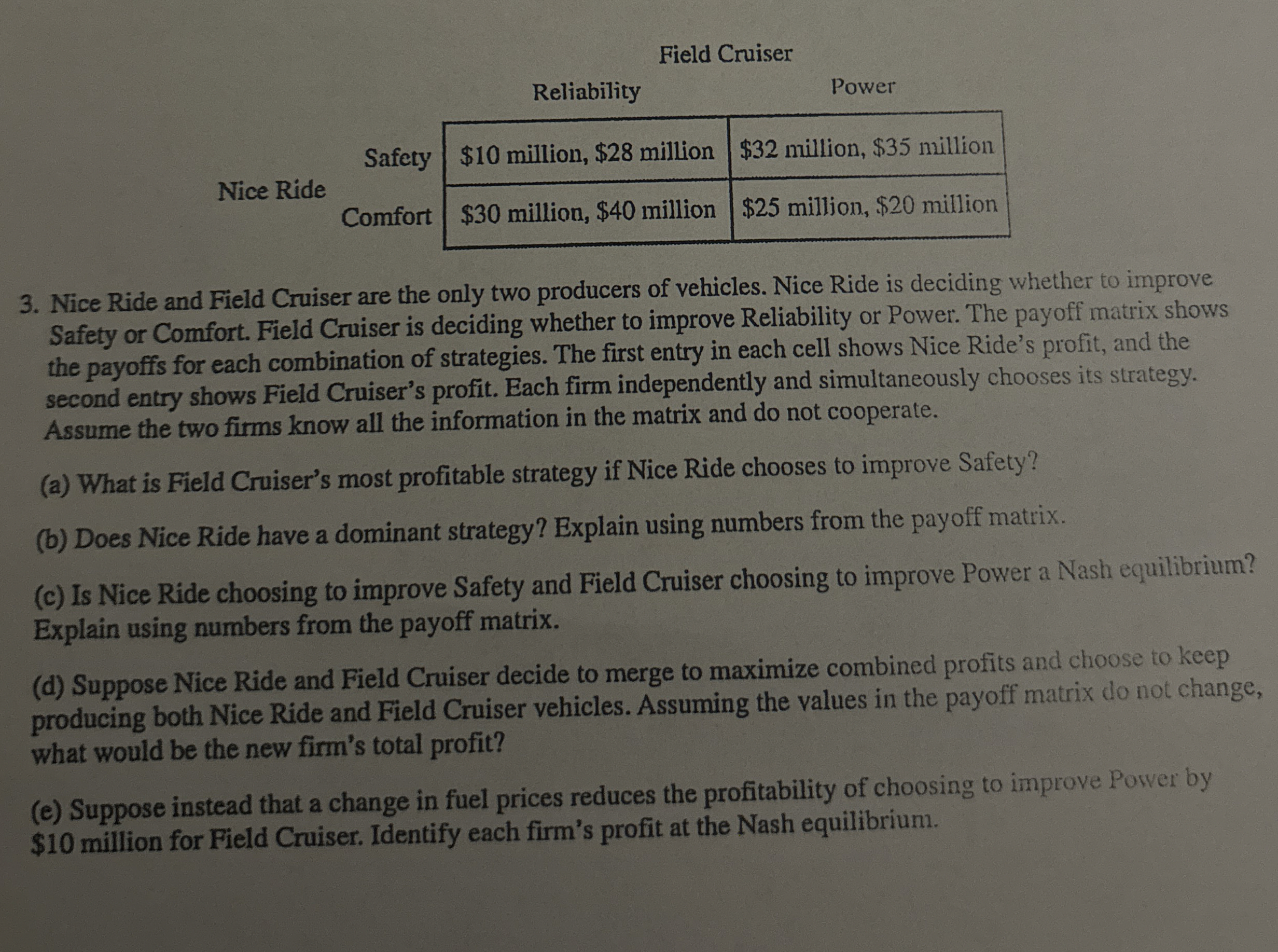 Field Cruiser \ table [ [ Reliability Power ] , [