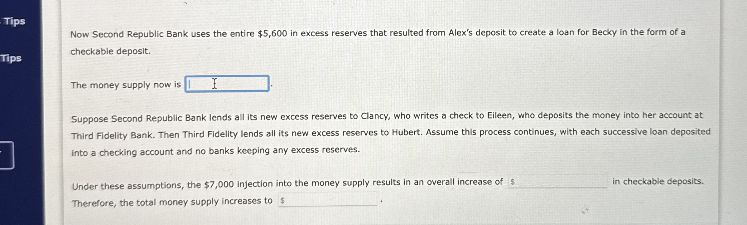Now Second Republic Bank uses the entire $ 5 , 6