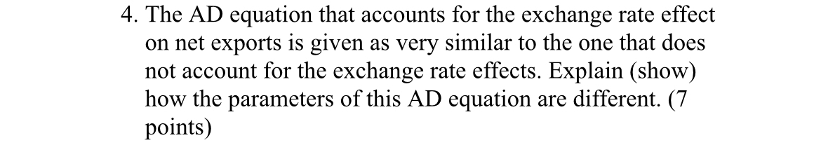 The AD equation that accounts for the exchange