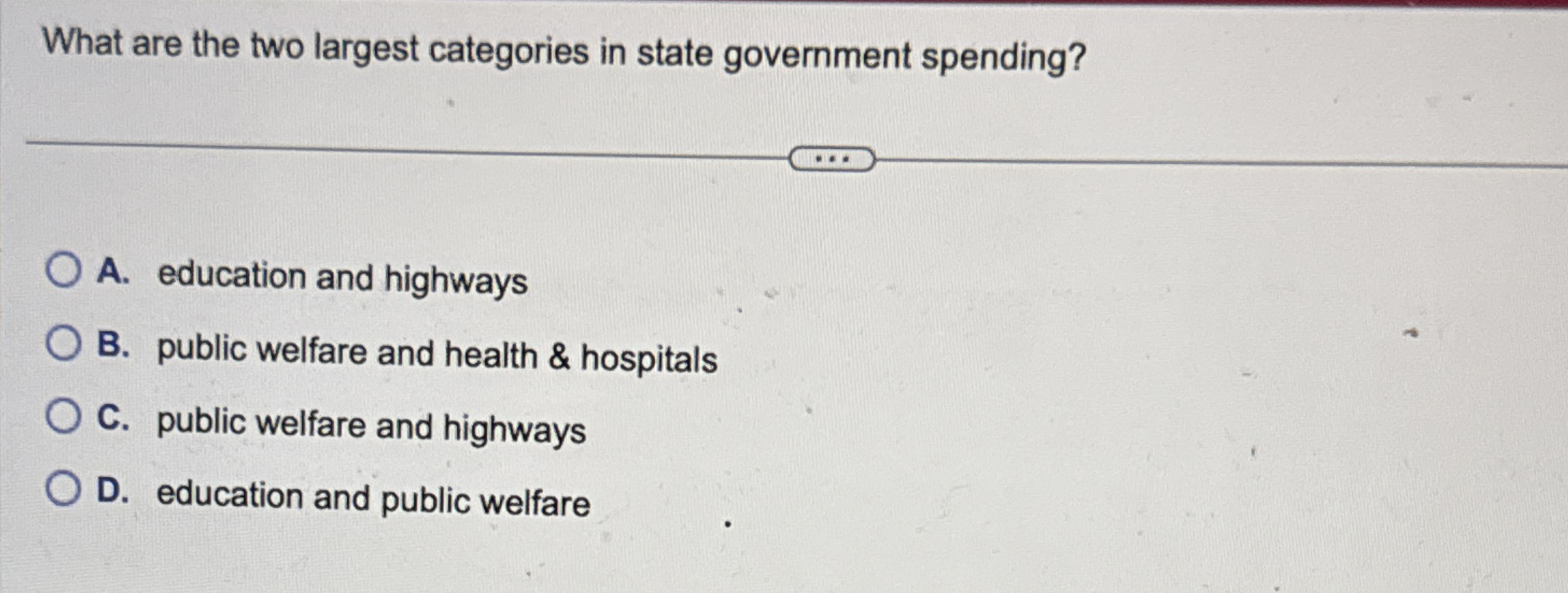 What are the two largest categories in state