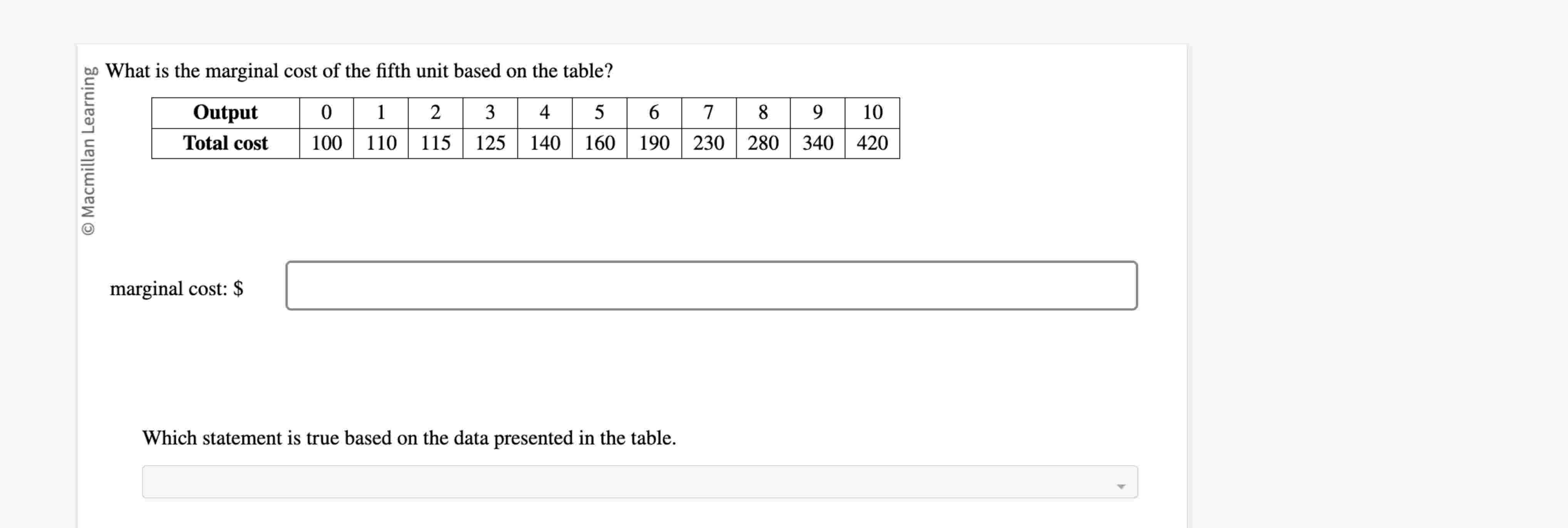 marginal Which statement is true based on the