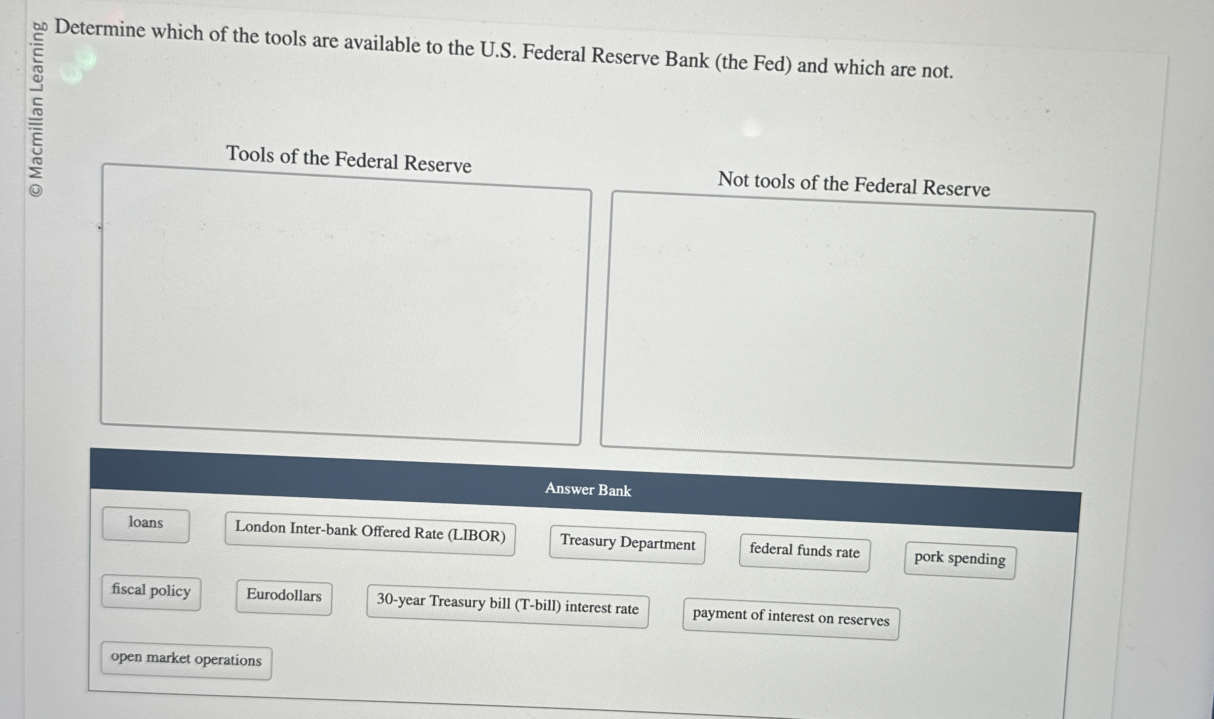 Determine which of the tools are available to the