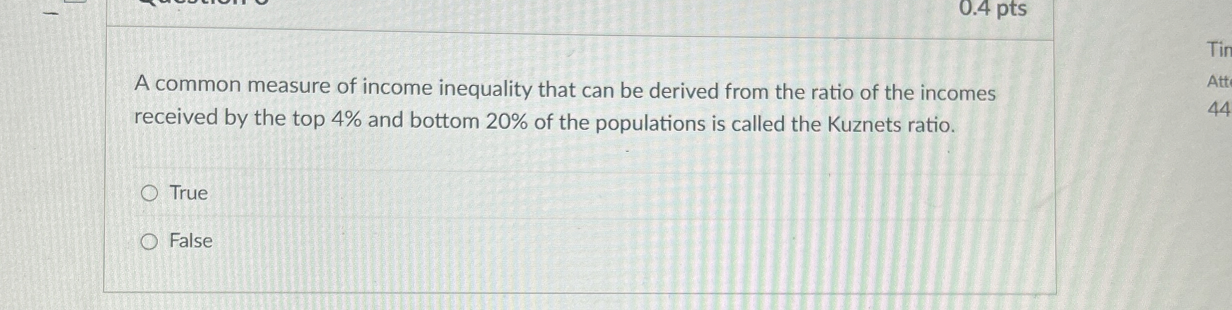 A common measure of income inequality that can be