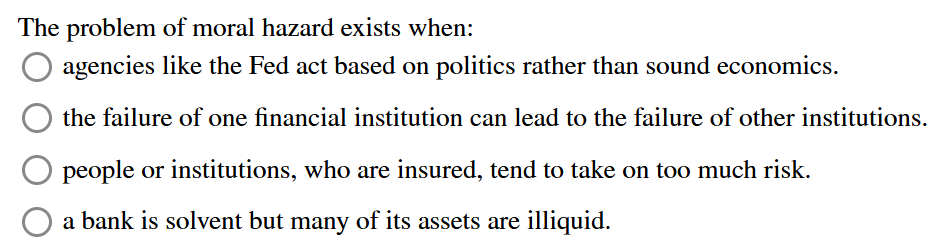 The problem of moral hazard exists when: agencies