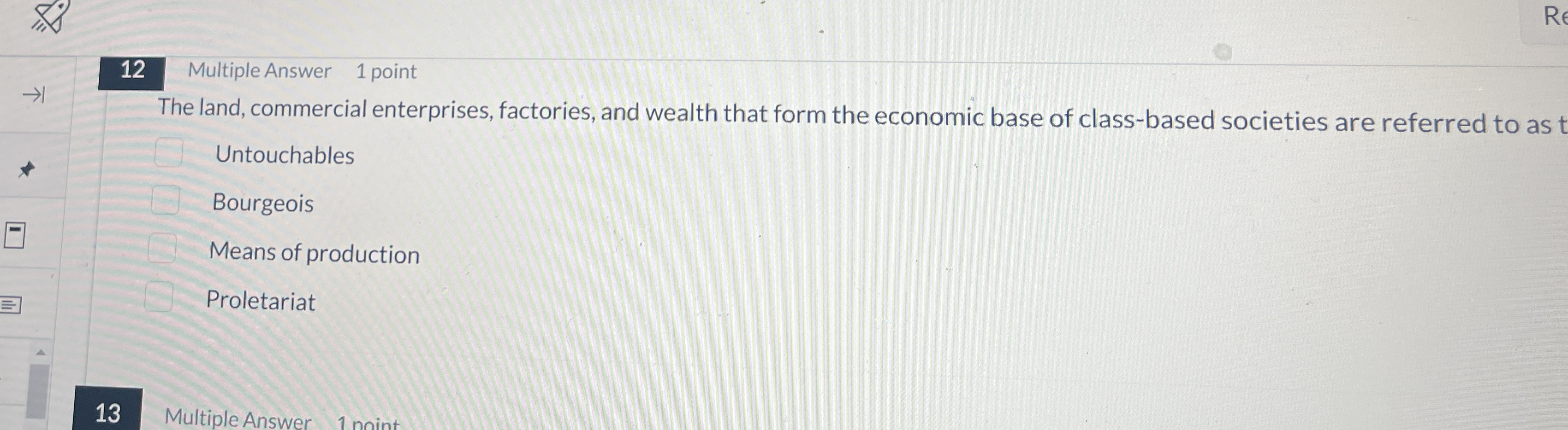 1 2 Multiple Answer 1 point The land, commercial
