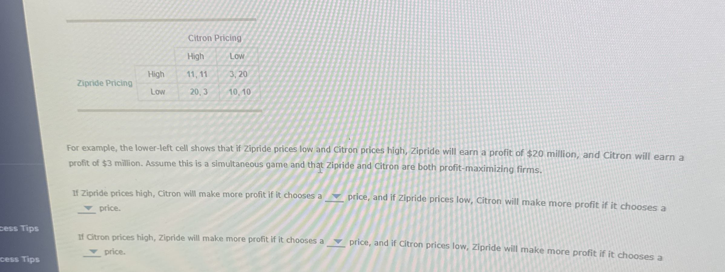 Citron Pricing \ table [ [ , , High ] , [ , Low,