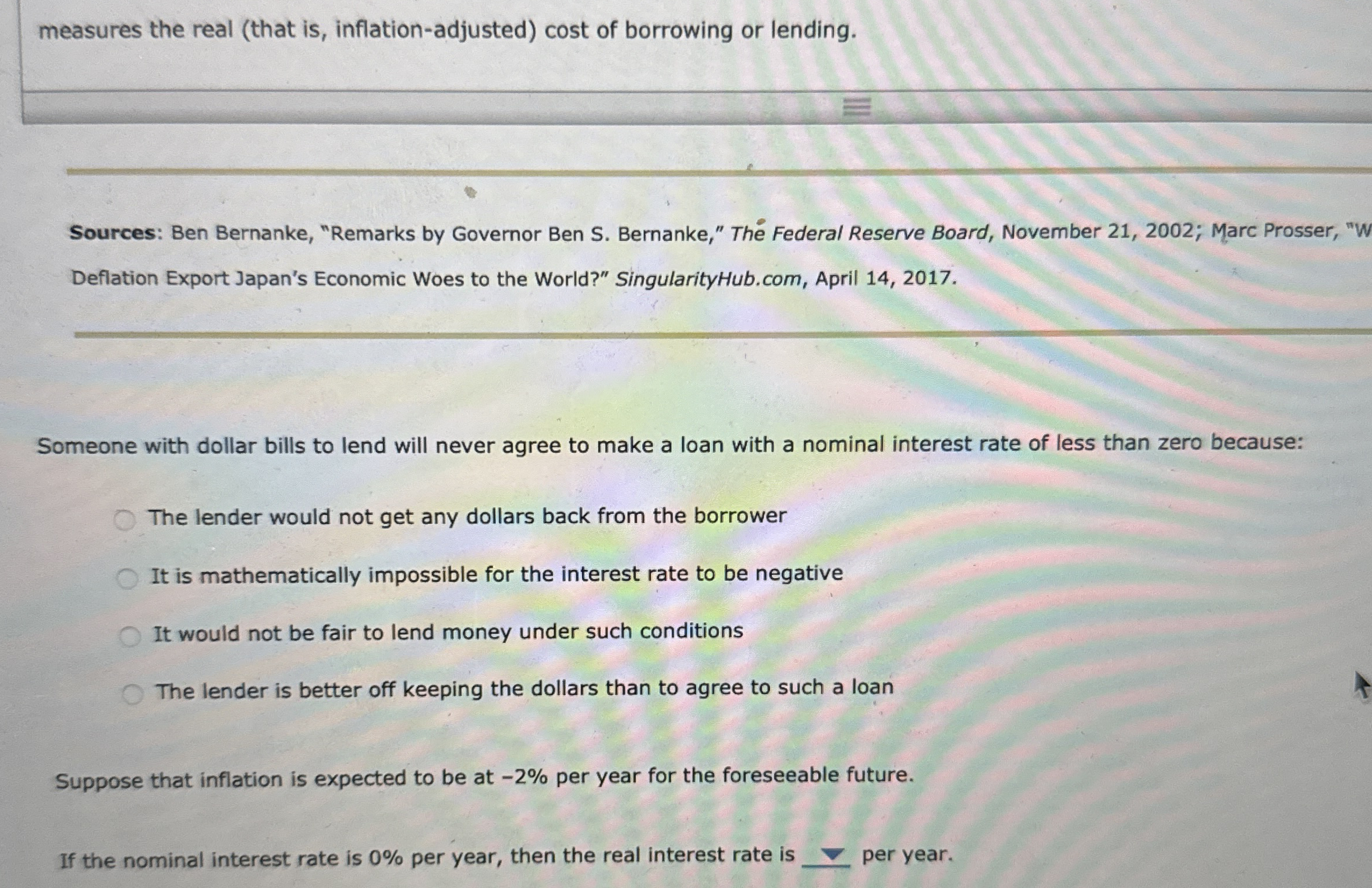 measures the real ( that is , inflation -