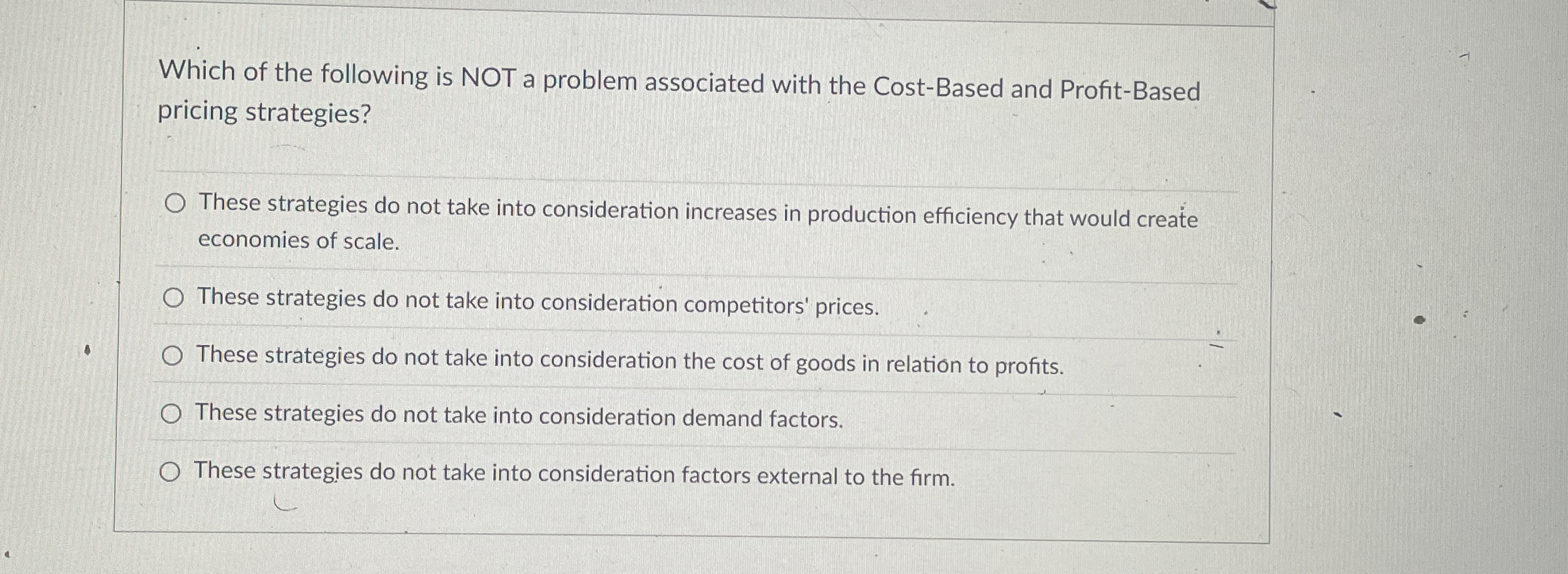 Which of the following is NOT a problem