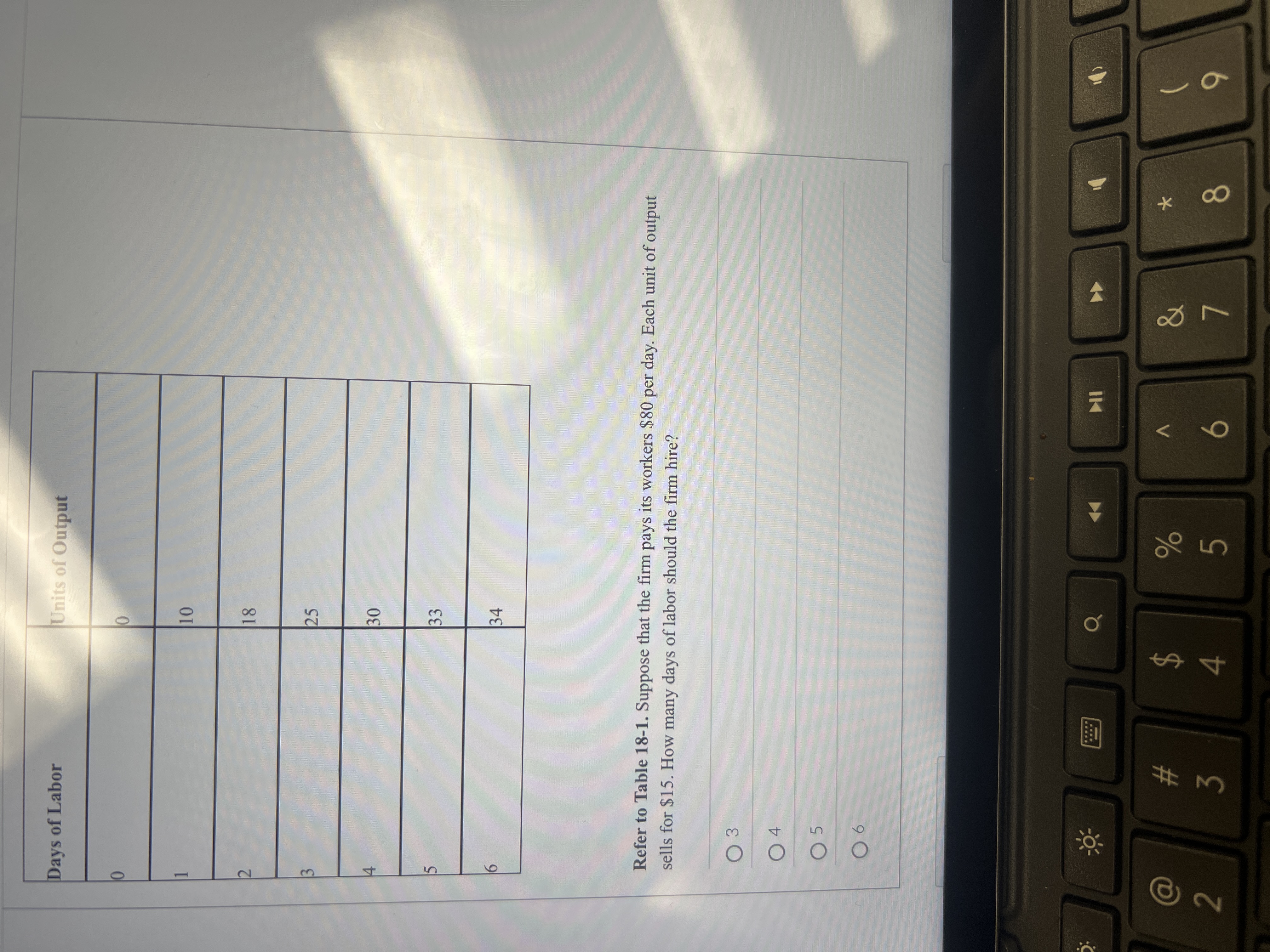 Refer to Table 1 8 - 1 . Suppose that the firm