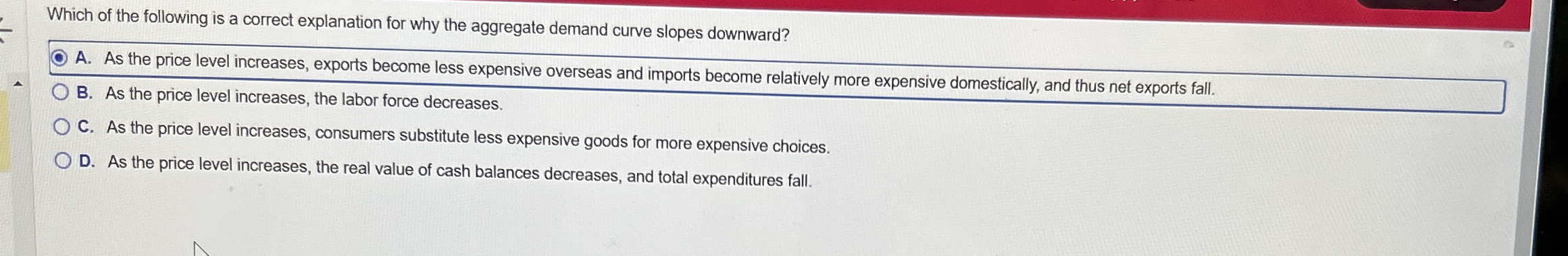 Which of the following is a correct explanation