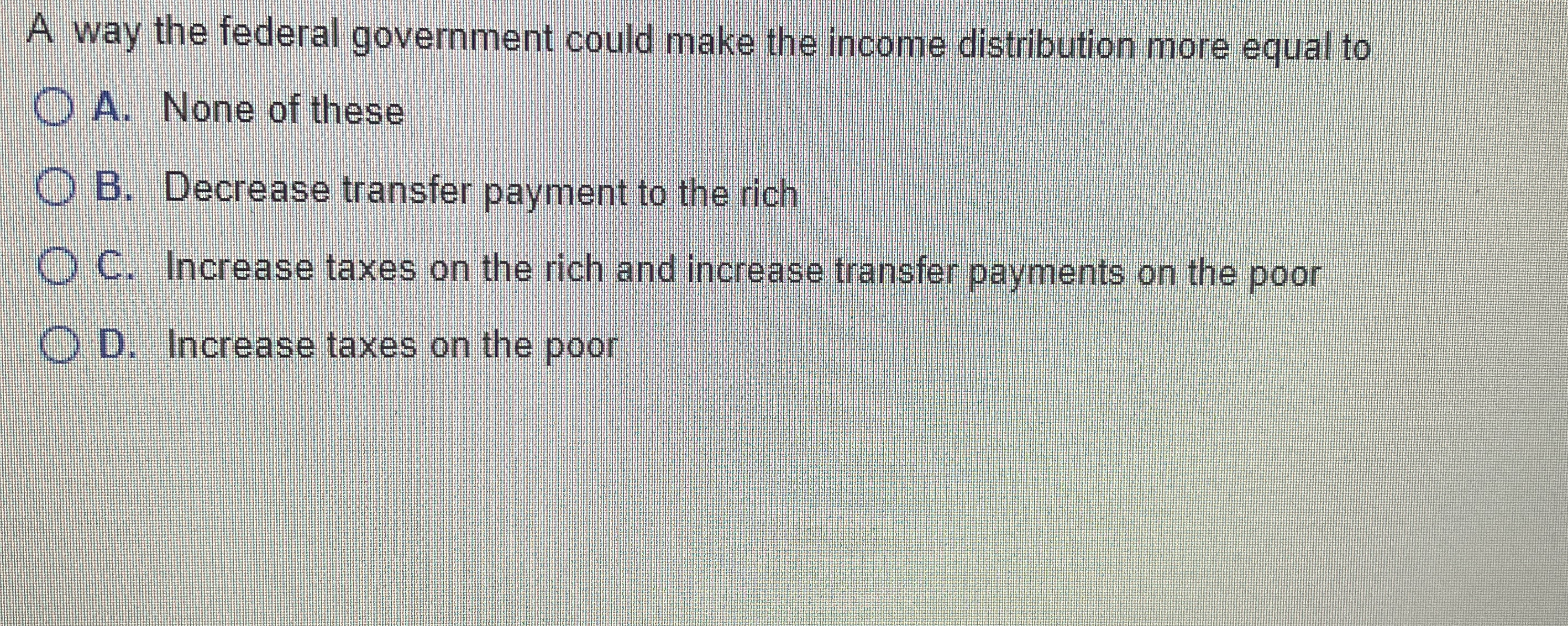 A way the federal government could make the