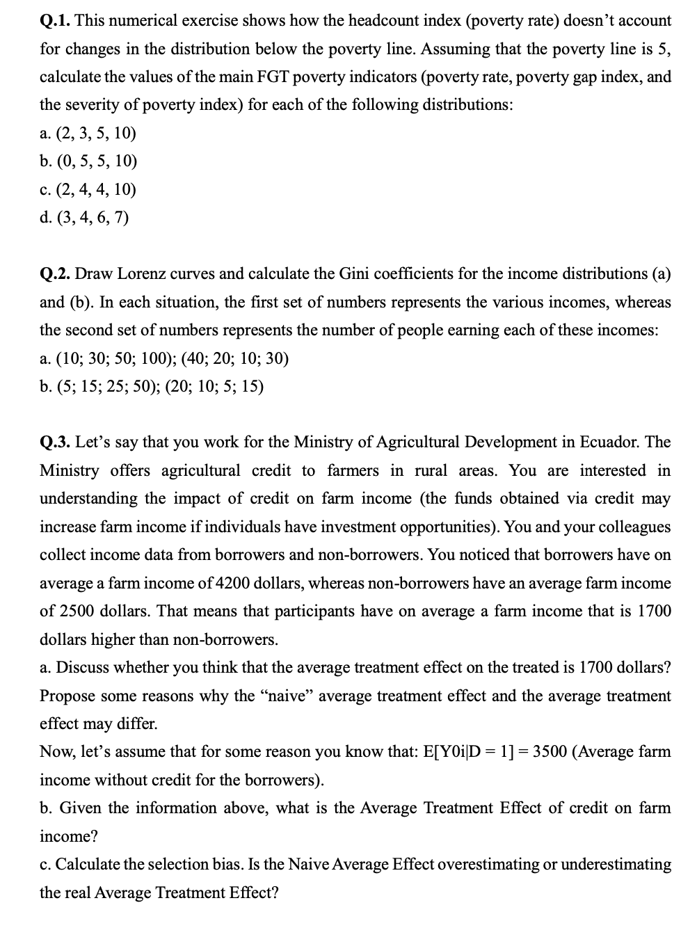 Q . 1 . This numerical exercise shows how the