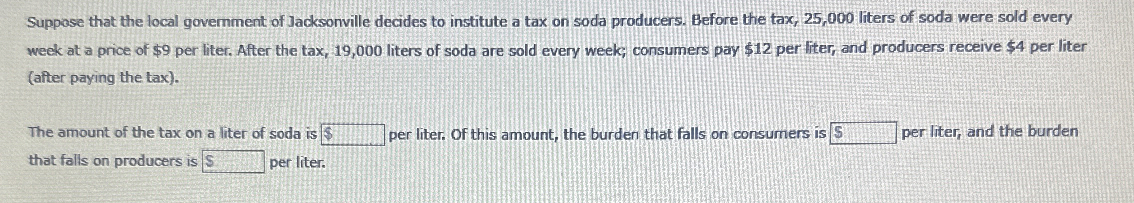 Suppose that the local government of Jacksonville