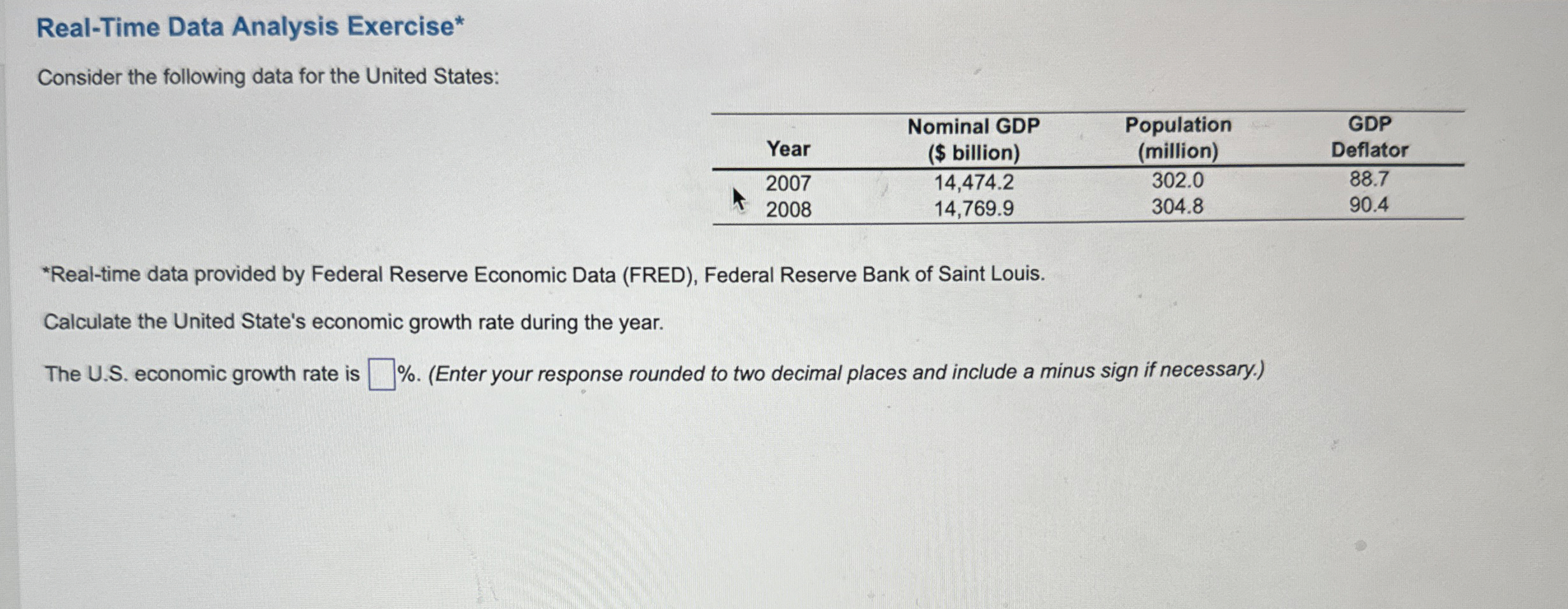 Real - Time Data Analysis Exercise * Consider the