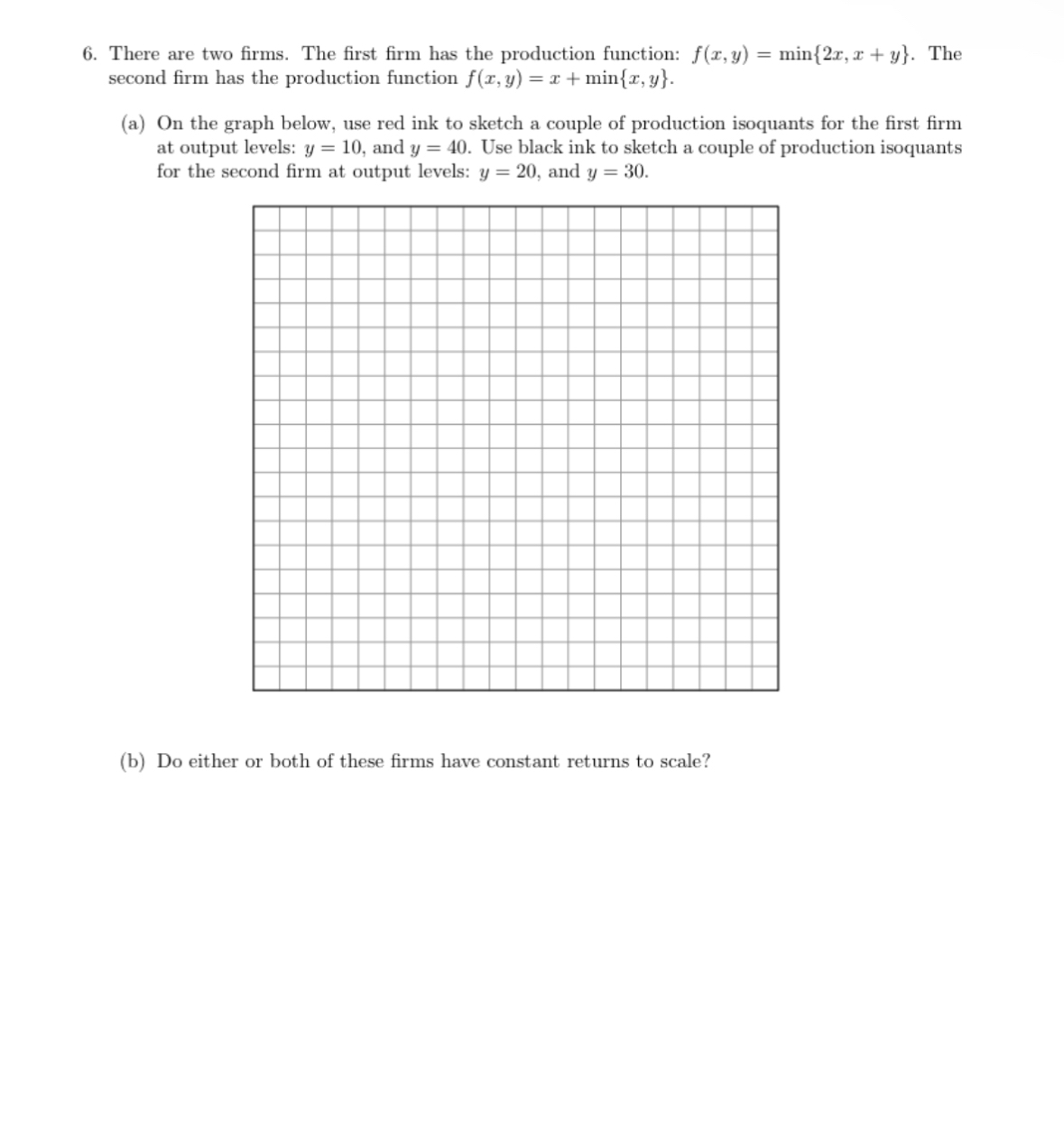 Please explain all steps. There are two firms.
